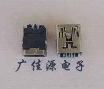 广东MINI USB前两脚插座 90度卧式 端子DIP针脚定义
