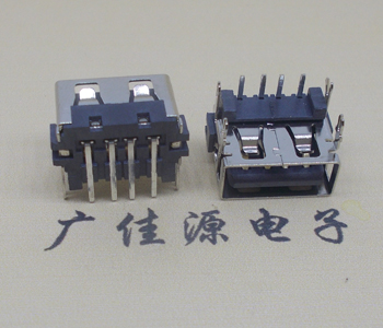 广东USB 加高 7.8/8.7四鱼叉脚 直边90度母座