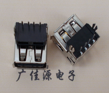 广东USB插座 90度AF单层正向垫高9.3 DIP鱼叉脚