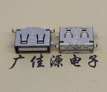 广东USB母座 前贴后插 沉版1.1/1.9总长8.5mm大电流