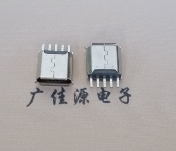 广东Micro USB接口 母座B型5p引脚焊线无后背