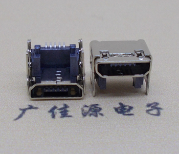 广东MICRO USB 5P母座 SMT垫高 L=4.15双壳