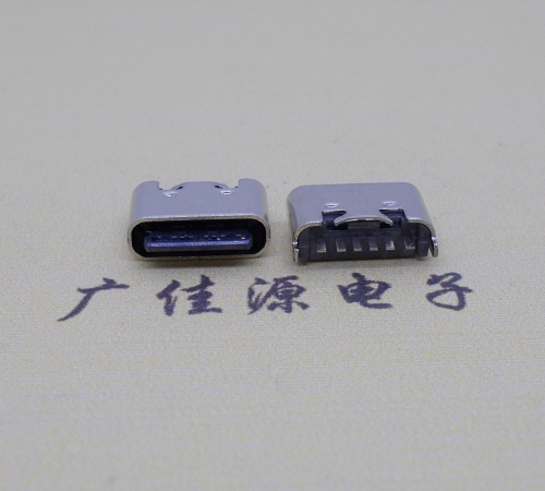 广东Type-C6p母座短体立插5.0mm连接器