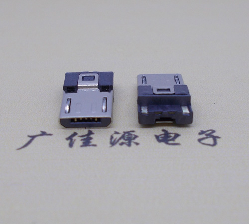 广东MICRO 5P公头 焊线 外露6.75MM单排2 3短路
