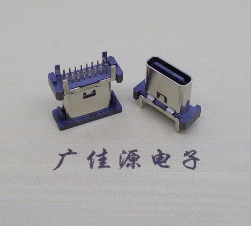 广东立式插板type-c16p母座长H=8.8mm