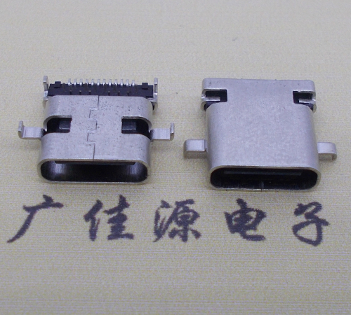 广东卧式type-c24p母座沉板1.1mm前插后贴连接器
