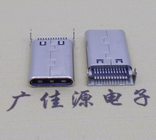 广东铆合式type-c24p公头两脚插板针脚贴板