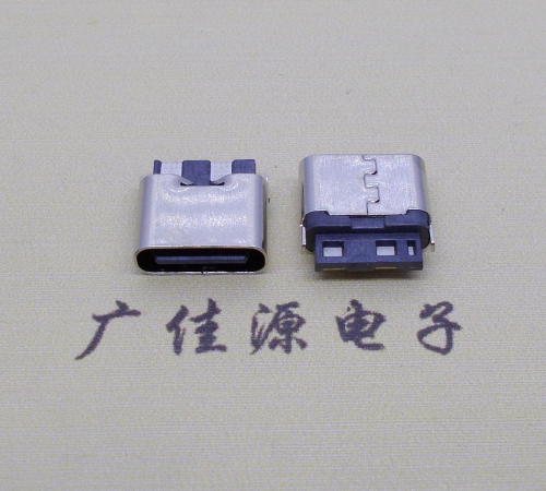 广东type c2p焊线母座高6.5mm铆合式连接器