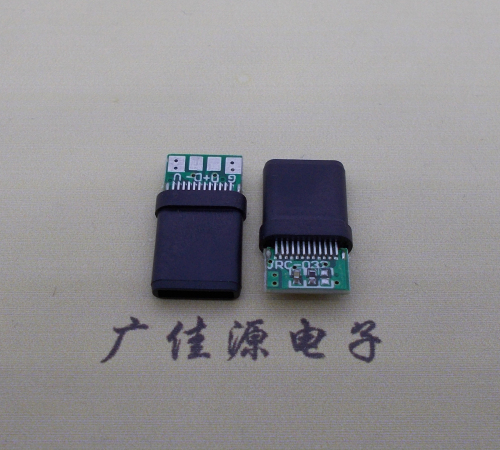 广东type c24p带板测试公头,全塑结构充电数据公座usb 3.1连接器