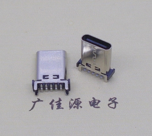 广东type c10p母座直立式贴板H=13.10、13.70、15.0mm支持快充、数据传输