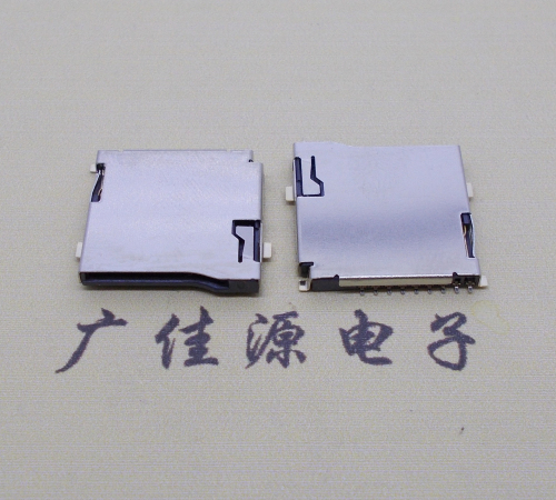 广东TF PUSH 外焊9pin卡座 自弹内存SD手机读卡器卡座