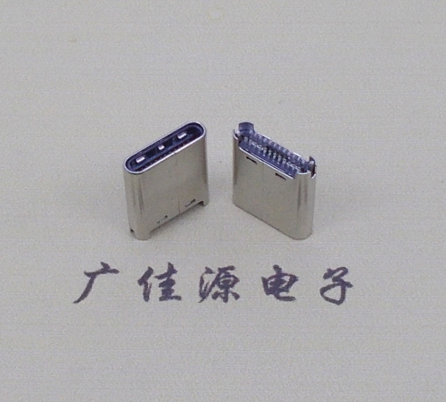 广东TYPE-C公头24P夹0.7mm厚度PCB板 外壳铆压和拉伸两种款式 可高数据传输和快速充电音频等功能