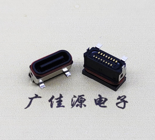 广东TYPE-C16P立贴防水母座接口.6.5/6.8设计尺寸规范