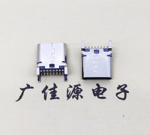 广东TYPE-C16Pin立贴连接器.四脚直插设计结构接线图